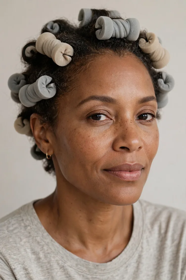 Sponge Rollers Overnight For Heatless Curls For Short Hair