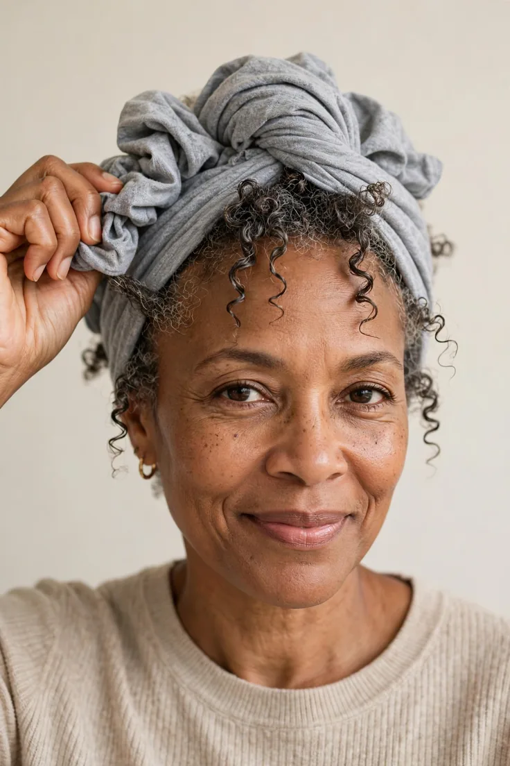 Scrunch And Plop For Heatless Curls For Short Hair