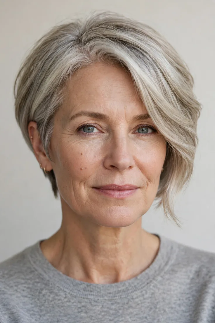 Asymmetrical Lob With A Tapered Nape