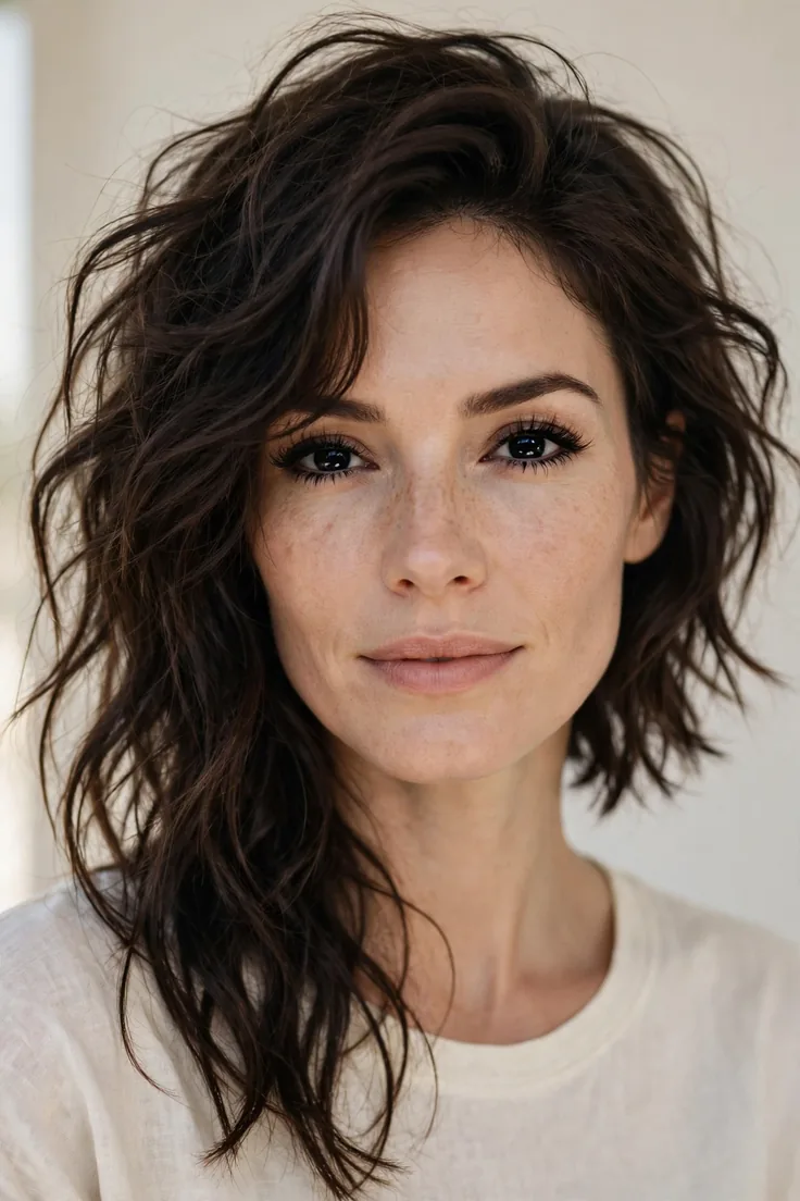 Wavy Tousled Asymmetrical Lob
