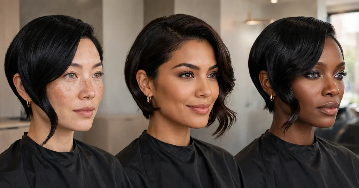 17 Asymmetrical Lob Haircuts With Front, Side and Back Views