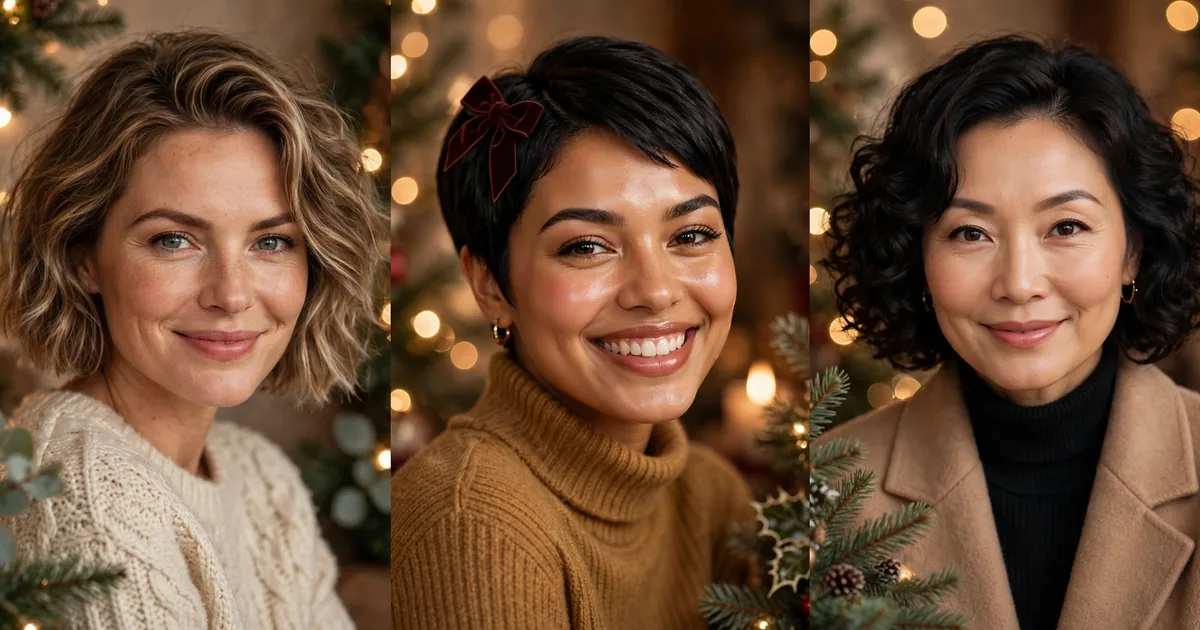 17 Christmas Hairstyles for Short Hair With Simple Styling Steps