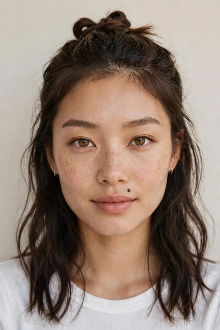 Knotted Half Up Style