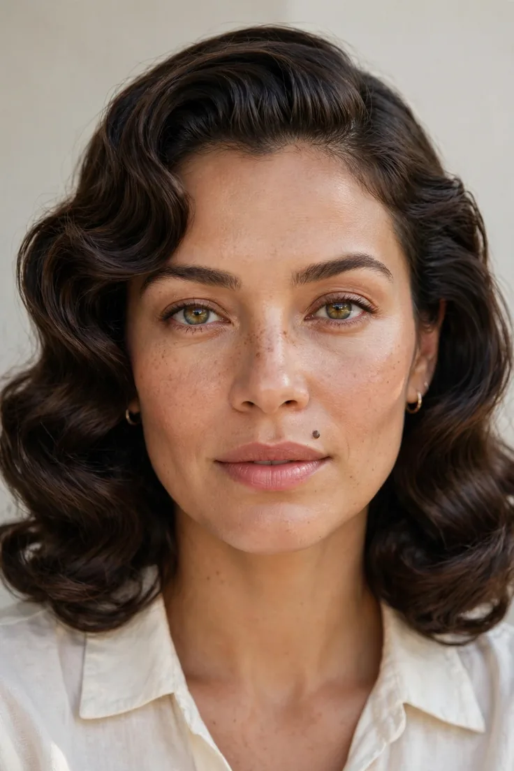 Retro Pin Curls Brushed Into Waves