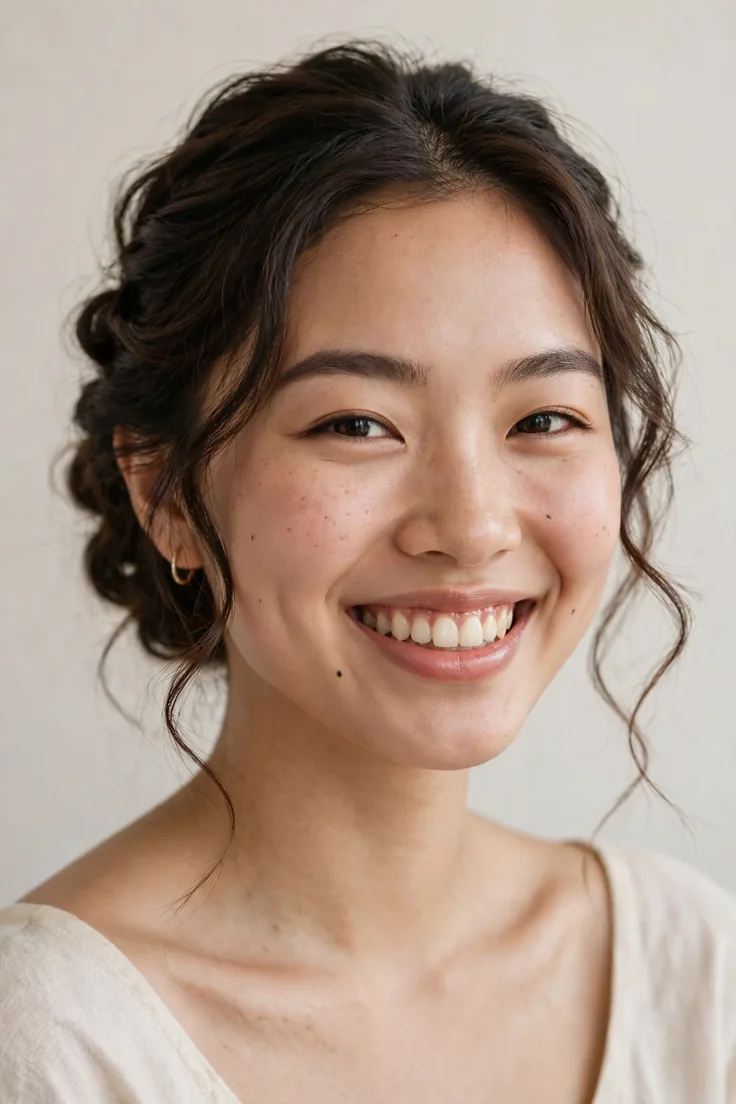 Loose Romantic Chignon With Twisted Strands