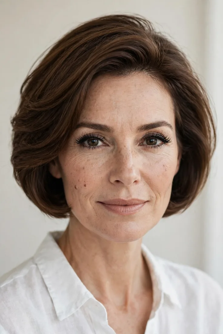 Classic Stacked Bob Among Bob Haircuts For Fine Hair Over 50