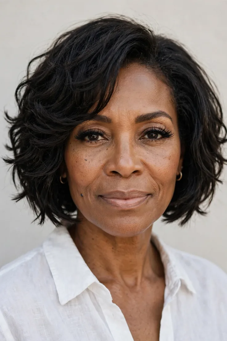 Textured Bob With Feathered Ends