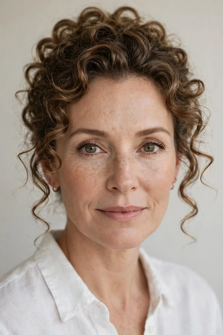Curly Updo With Face Framing Pieces