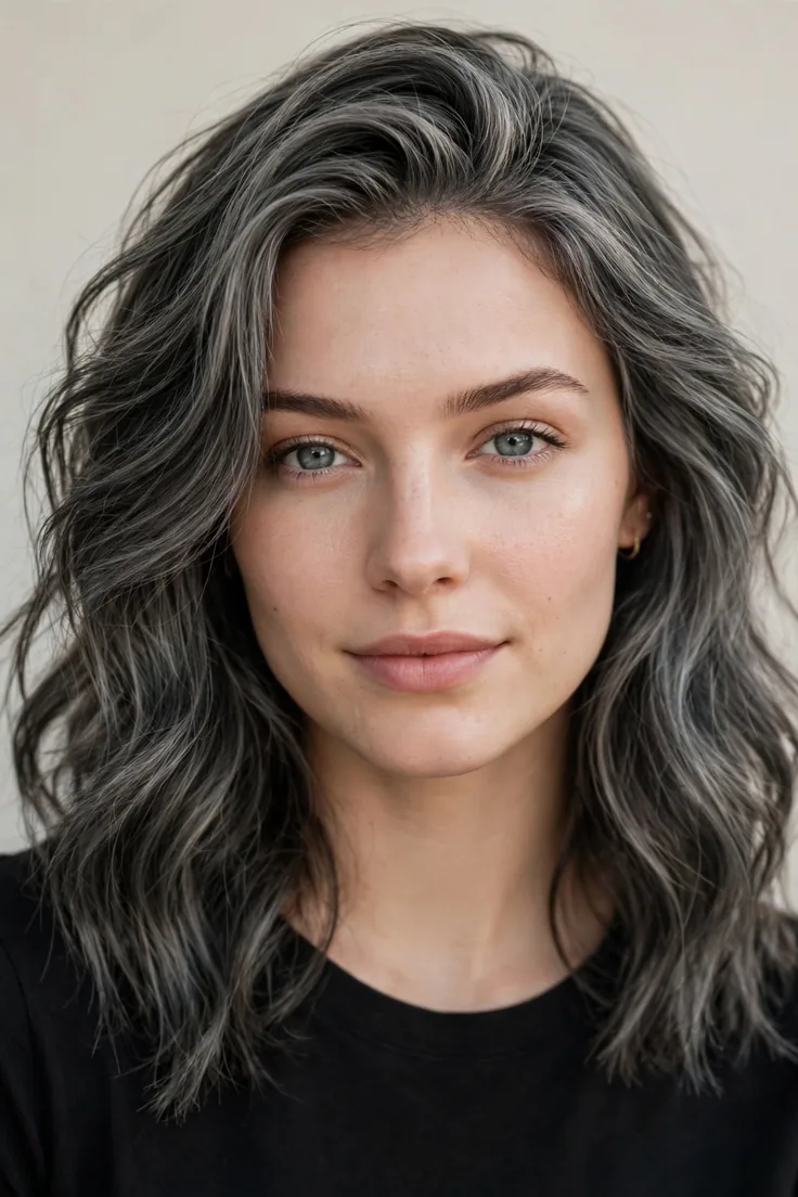 Heavy Gray Blend With Charcoal Lowlights