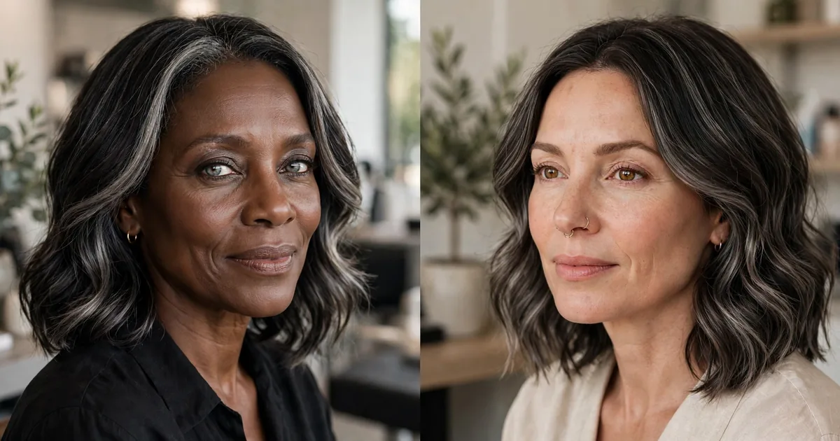 19 Gray Blending Ideas for Dark Hair With Highlights and Lowlights Explained